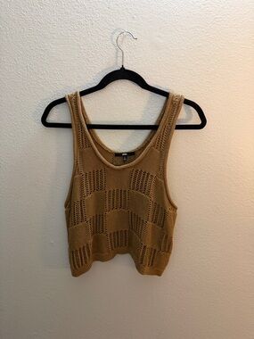 Vans Brown Knit Sweater Tank Top Size XL
